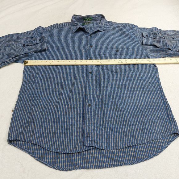 Vintage LEVI’S Sutter Creek Men's Flannel Shirt Striped 100% Cotton Size Large - Picture 4 of 7
